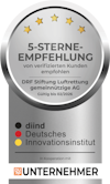5-Sterne-Empfehlung des deutschen Innovationsinstituts